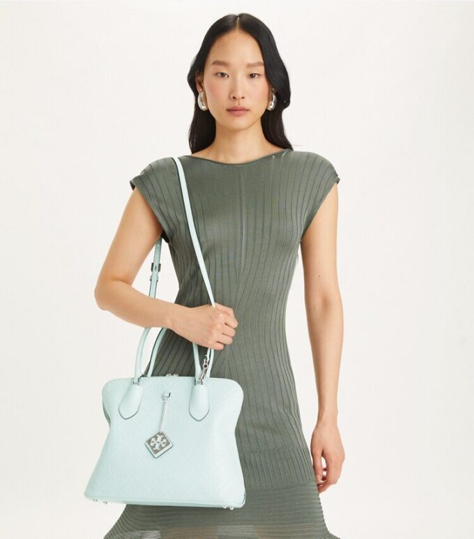 T Monogram Leder-Swing-Satchel T Monogram Leder-Swing-Satchel