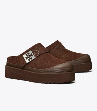 T Monogram Mellow Shearling Plateau-Pantolette T Monogram Mellow Shearling Plateau-Pantolette