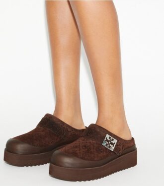 T Monogram Mellow Shearling Plateau-Pantolette T Monogram Mellow Shearling Plateau-Pantolette