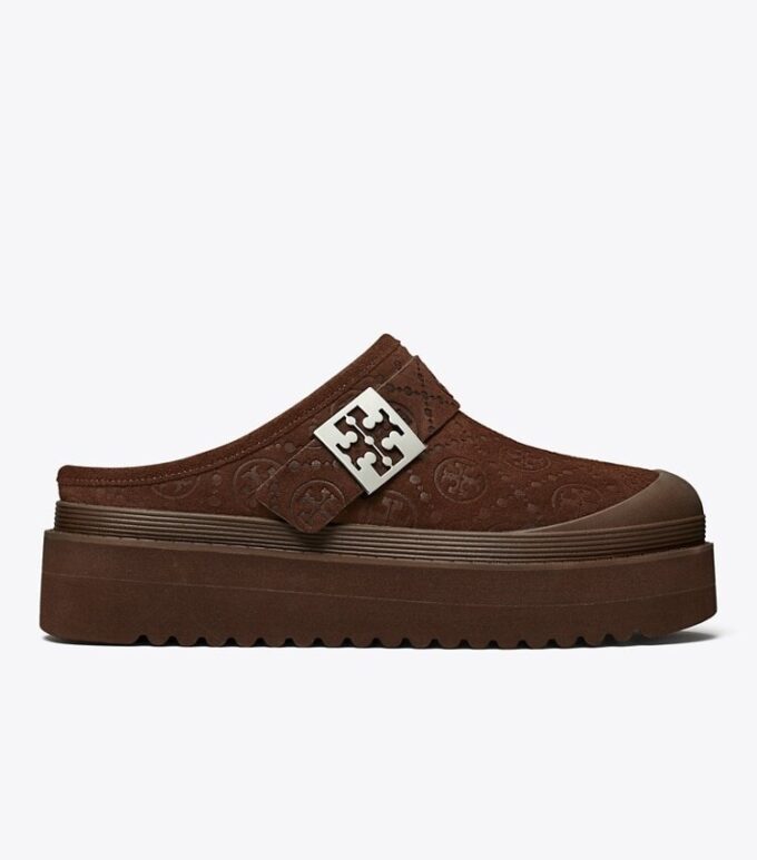 T Monogram Mellow Shearling Plateau-Pantolette T Monogram Mellow Shearling Plateau-Pantolette