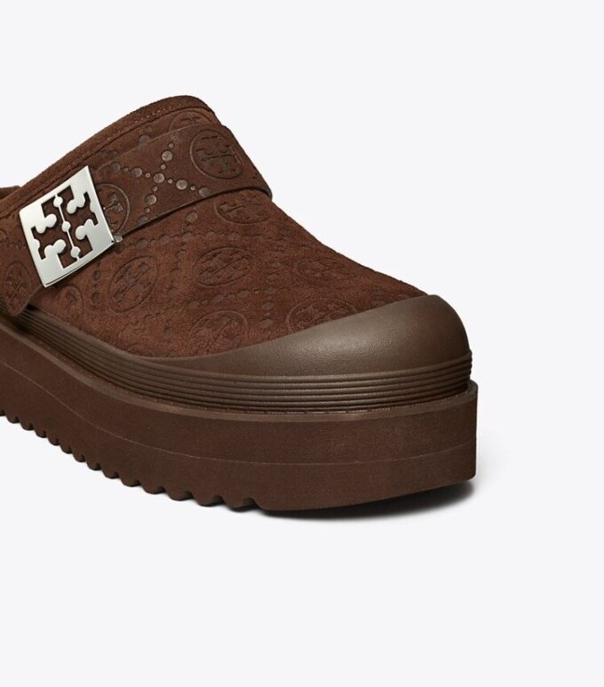 T Monogram Mellow Shearling Plateau-Pantolette T Monogram Mellow Shearling Plateau-Pantolette