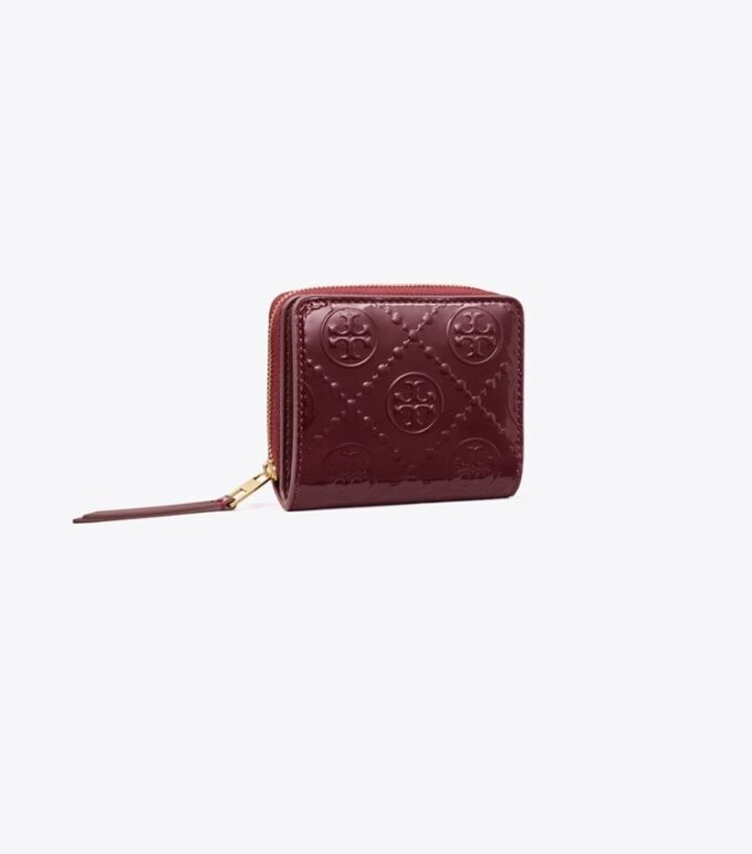 T Monogram Patent Embossed Bi-Fold Wallet T Monogram Patent Embossed Bi-Fold Wallet