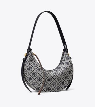 T Monogram Romy Half Moon Bag