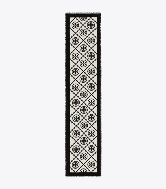T Monogram-Schal mit Rand T Monogram-Schal mit Rand