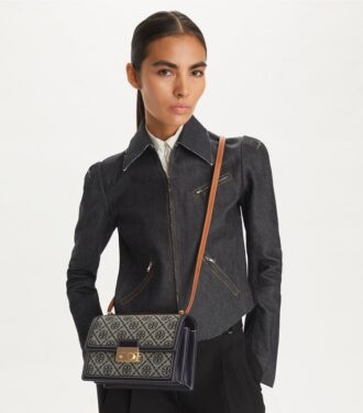 T Monogram Schultertasche