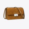 T Monogram-Schultertasche aus Wildleder T Monogram-Schultertasche aus Wildleder