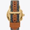 T Monogram Tory Uhr, Marineblau/Goldfarbener Edelstahl, 37 x 37 mm T Monogram Tory Uhr, Marineblau/Goldfarbener Edelstahl, 37 x 37 mm