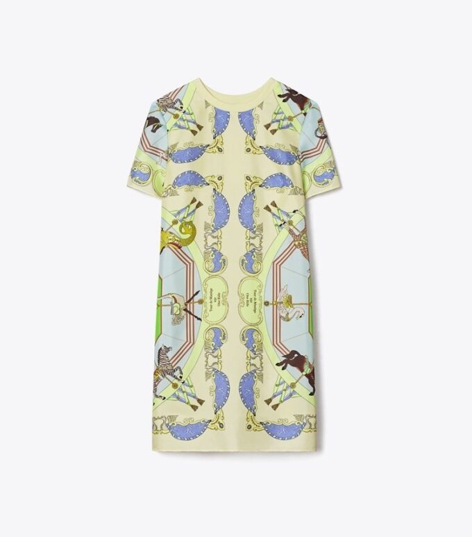 T-Shirt-Kleid mit Seidenfront T-Shirt-Kleid mit Seidenfront