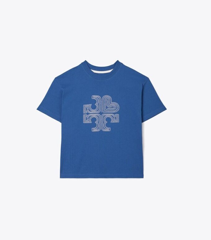 T-Shirt mit gesticktem Herz-Logo