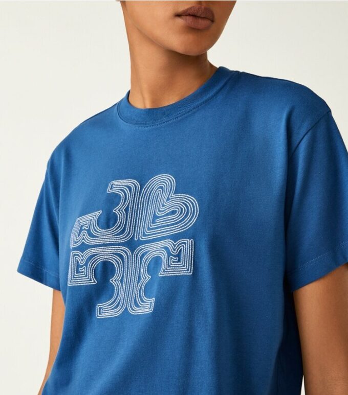 T-Shirt mit gesticktem Herz-Logo