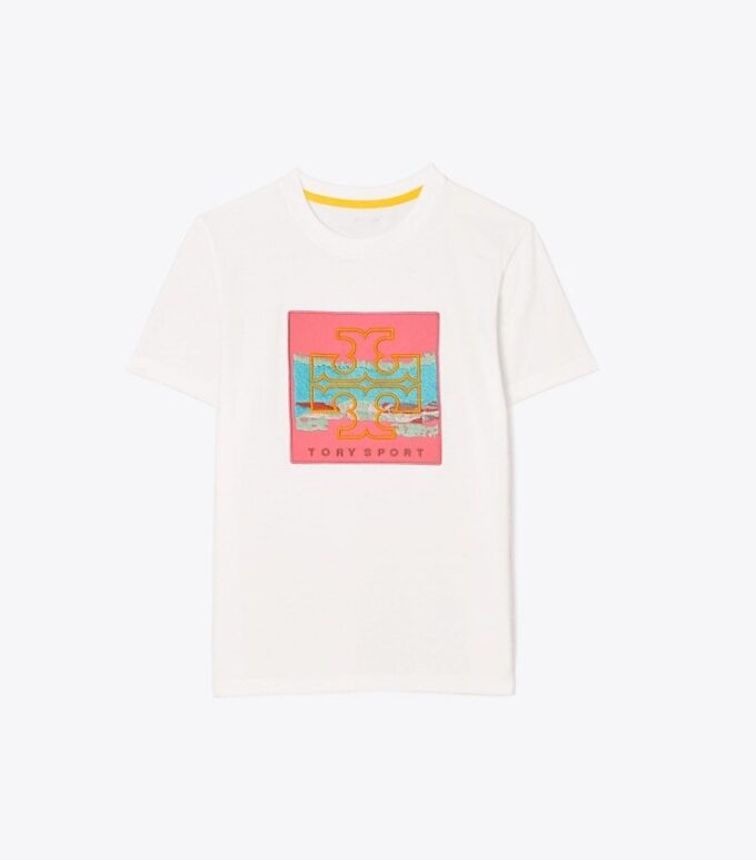 T-Shirt mit grafischem Logo-Aufnäher
