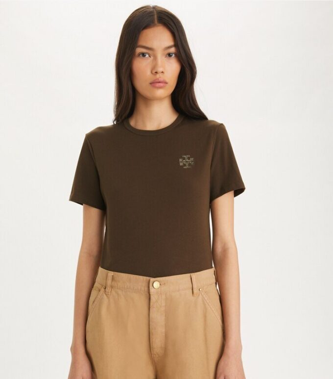 T-Shirt mit verziertem Logo T-Shirt mit verziertem Logo