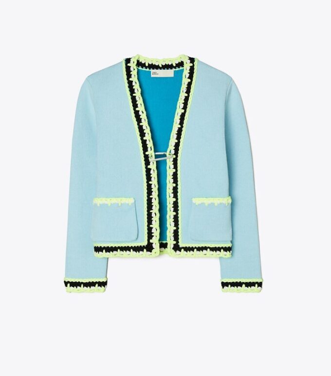 Tech-Strick-Viskose-Strickjacke Tech-Strick-Viskose-Strickjacke