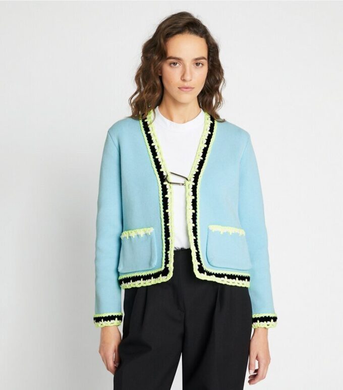 Tech-Strick-Viskose-Strickjacke Tech-Strick-Viskose-Strickjacke