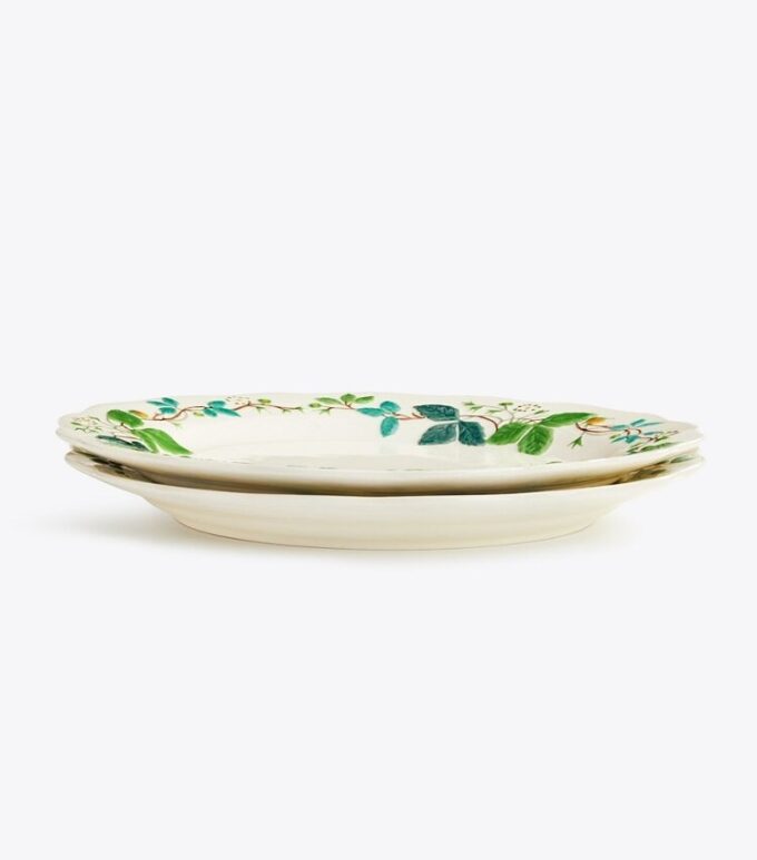 Teller mit geprägten Blumen, 2er-Set Teller mit geprägten Blumen, 2er-Set