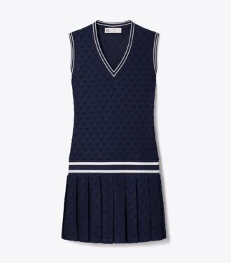 Tennis-Kleid aus Jacquard-Frottee