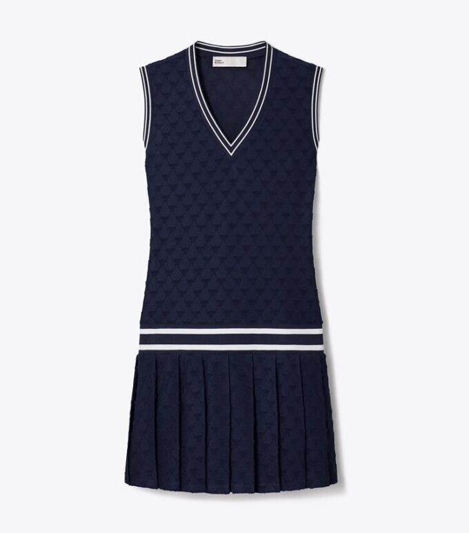 Tennis-Kleid aus Jacquard-Frottee