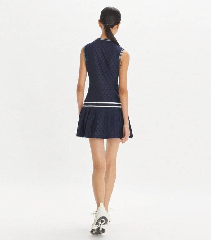 Tennis-Kleid aus Jacquard-Frottee
