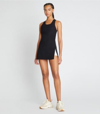 Tenniskleid aus Funktionsjersey mit Seitenschlitz