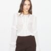 Transparentes Jersey-Oberteil mit Rüschen Transparentes Jersey-Oberteil mit Rüschen