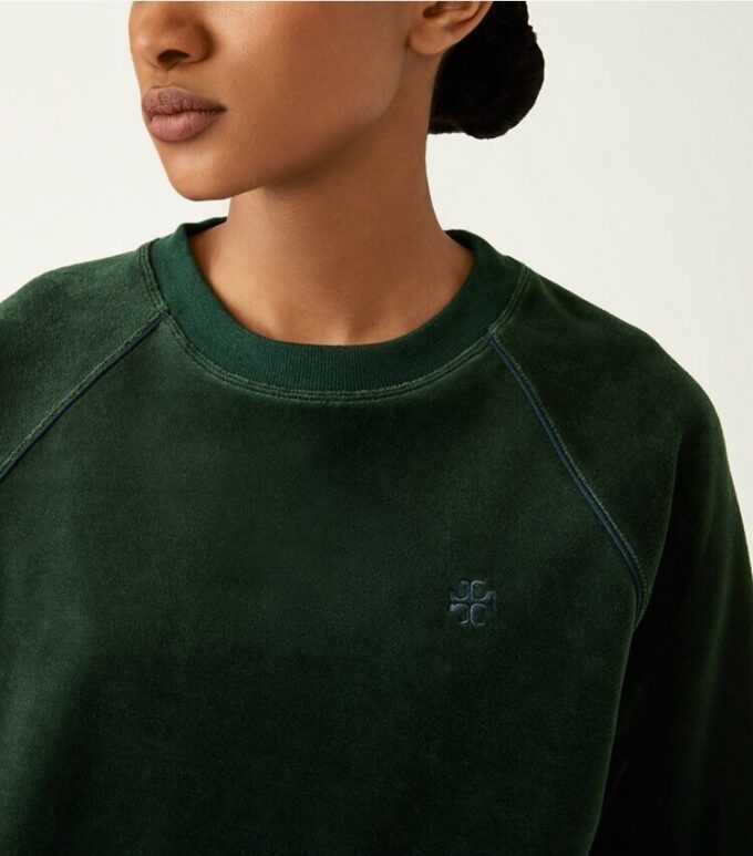Velours-Pullover