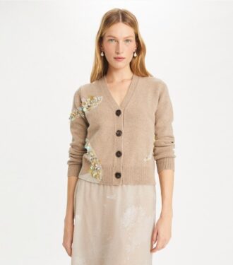 Verzierter Cardigan mit Schlangenmotiv