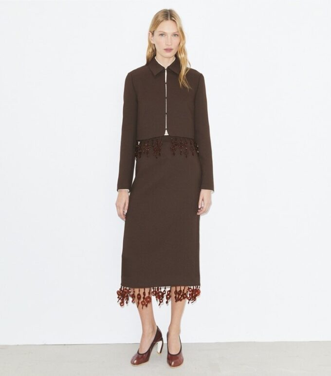 Kurze Crêpe-Jacke Kurze Crêpe-Jacke