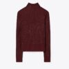 Verzierter Rollkragenpullover aus Viskose-Jersey Verzierter Rollkragenpullover aus Viskose-Jersey