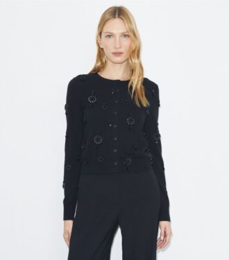 Verzierter Wollcardigan