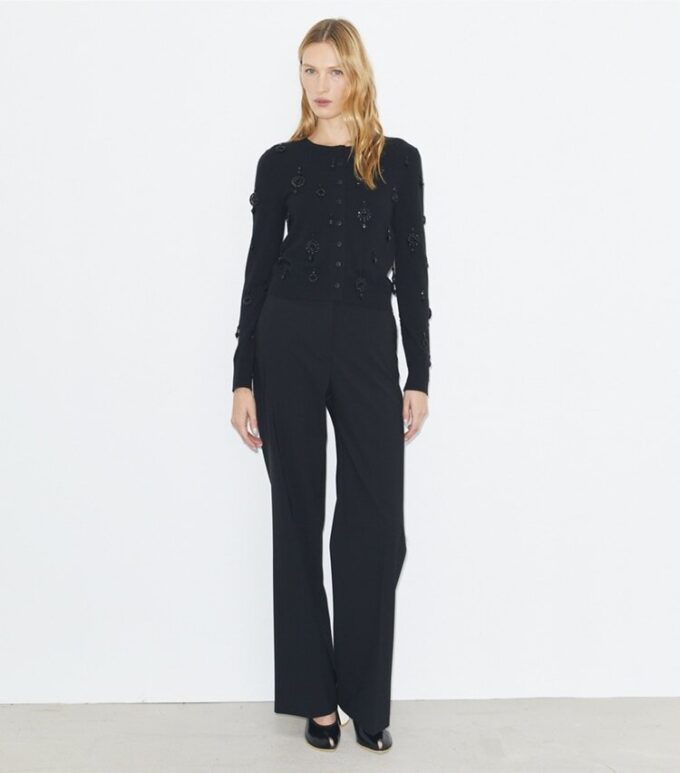 Verzierter Wollcardigan Verzierter Wollcardigan