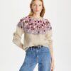 Verzierter Wollpullover Verzierter Wollpullover