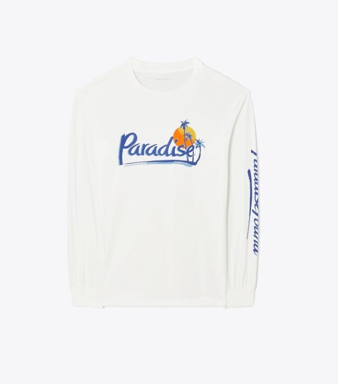 Vintage-Langarm-T-Shirt mit Grafik