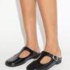 Violette Mules mit T-Riemen Violette Mules mit T-Riemen
