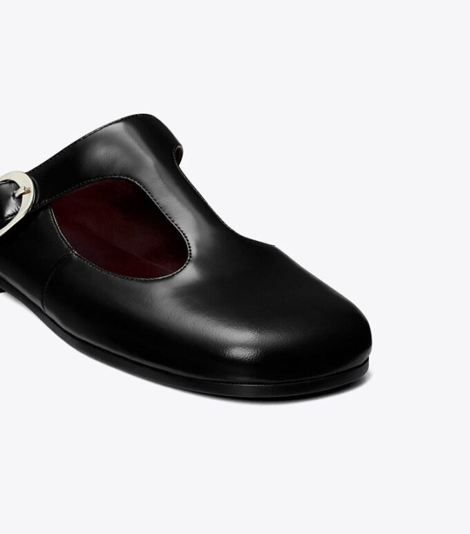 Violette Mules mit T-Riemen Violette Mules mit T-Riemen