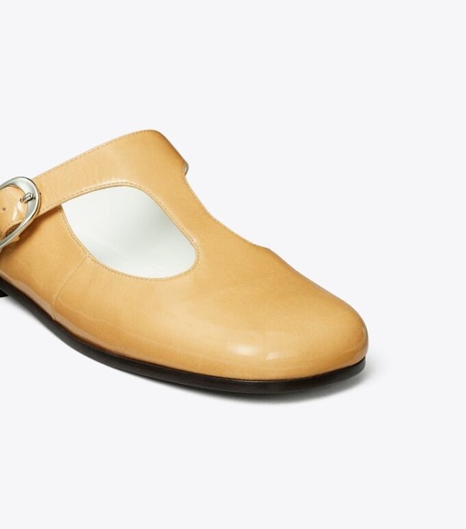 Violette Mules mit T-Riemen Violette Mules mit T-Riemen