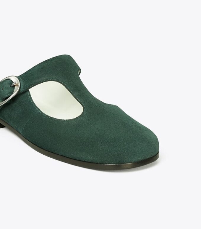 Violette Mules mit T-Riemen Violette Mules mit T-Riemen