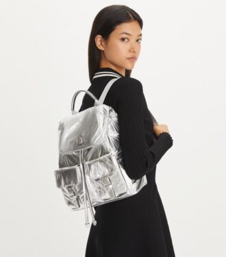 Virginia Metallic-Rucksack mit Klappe