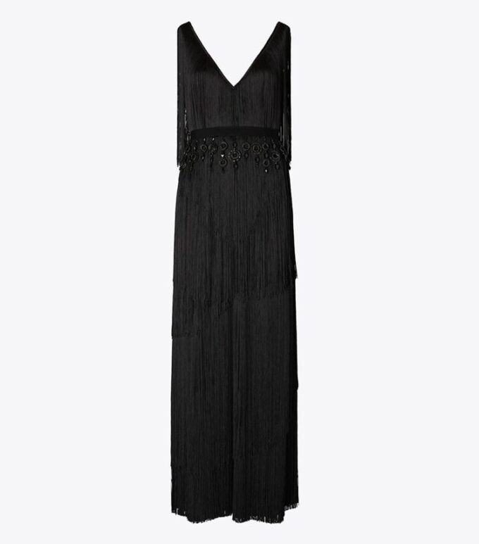 Viskose-Kleid mit Fransen Viskose-Kleid mit Fransen
