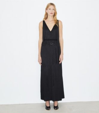 Viskose-Kleid mit Fransen Viskose-Kleid mit Fransen