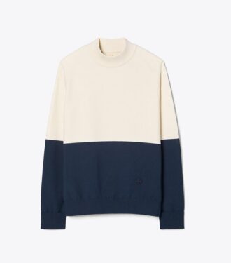 Viskose-Pullover mit Farbblock