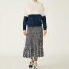 Viskose-Pullover mit Farbblock