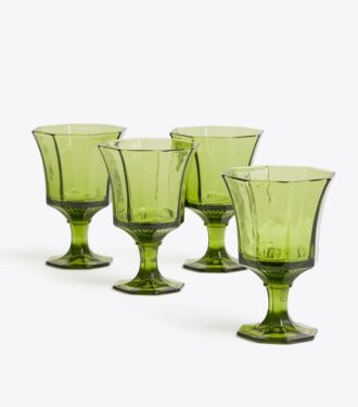 Wassergläser aus Pressglas, 4er-Set