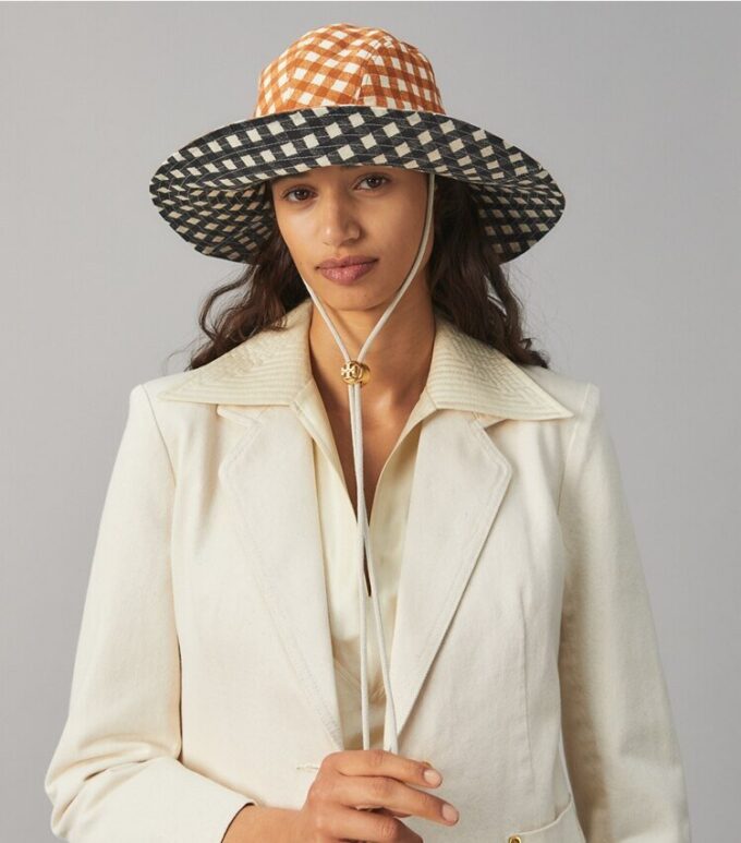Wendbarer Bucket Hat mit Gingham-Muster Wendbarer Bucket Hat mit Gingham-Muster