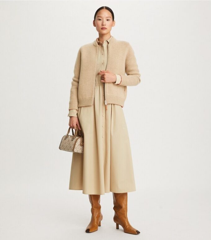 Wendbarer Cardigan mit Reißverschluss vorne Wendbarer Cardigan mit Reißverschluss vorne