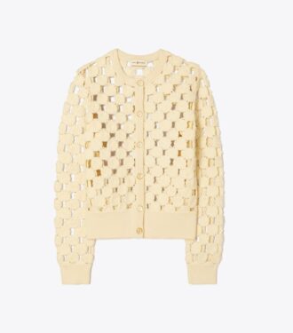 Woll-Guipure-Strickjacke