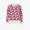 Woll-Jacquard-Pullover mit Rundhalsausschnitt Woll-Jacquard-Pullover mit Rundhalsausschnitt