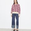 Woll-Jacquard-Pullover mit Rundhalsausschnitt Woll-Jacquard-Pullover mit Rundhalsausschnitt