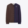 Wollcardigan mit Broschen-Farbblock Wollcardigan mit Broschen-Farbblock