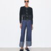 Wollcardigan mit Ziernähten Wollcardigan mit Ziernähten