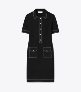 Wollkleid mit Ziernähten